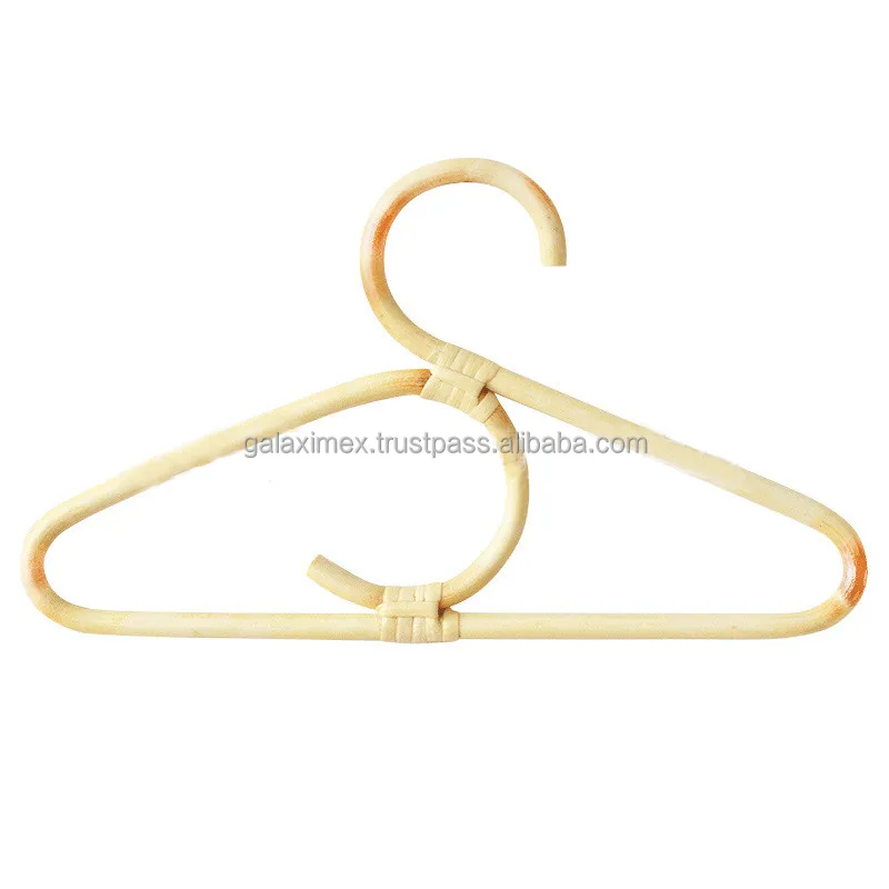 New Modern Cheap Rattan Hanger No Plastic Clothes Hangers Supplier Hanger for Kids Room Kids House