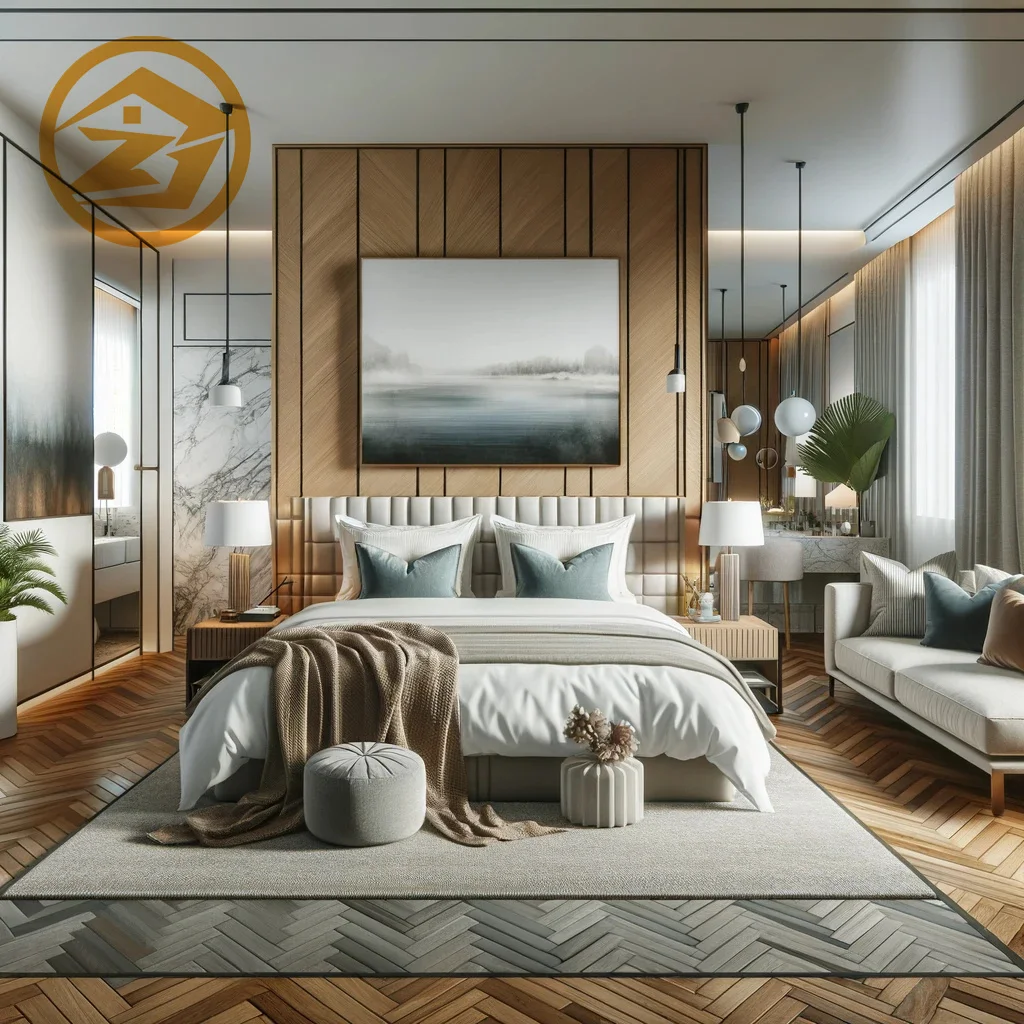 Wholesale Customized Modern Luxury Hotel Bedroom Furniture Sets King Size Full Set for 5 Star Apartments Wood Material