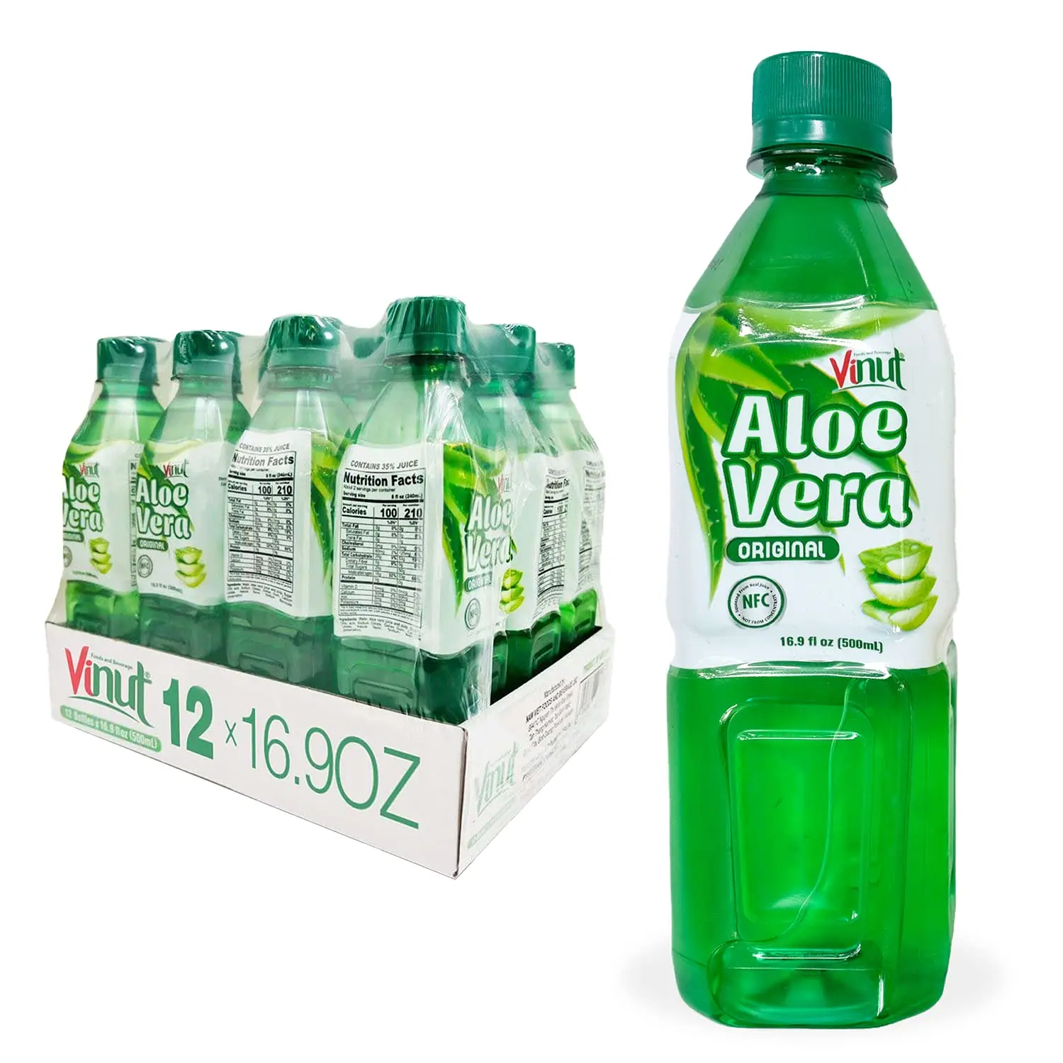 Top High Quality Factory Beverage OEM Brand Aloe Vera Juice With Fruit Juice 500ml Pet Bottle