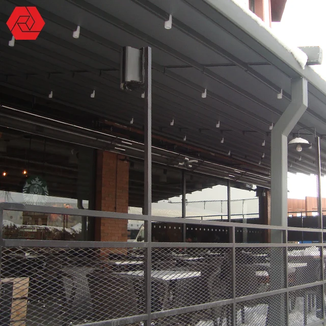 Modern Bioclimatic LED Illuminated Pergola System Moveable Openable Sliding Style 3x4 Size Features PVC Screen MDF Wood Arch