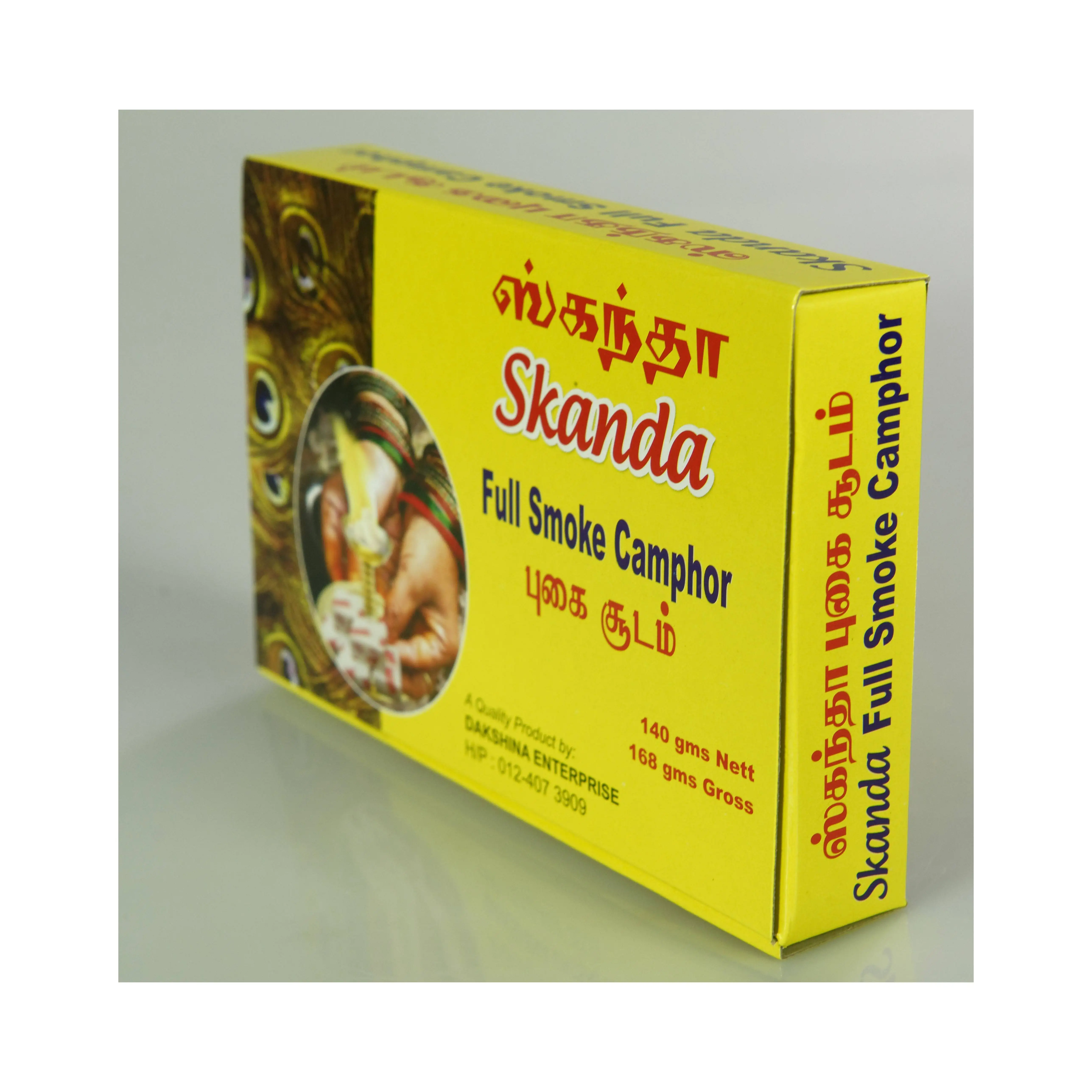 Best Selling Full Smoke Wrapping Camphor 180g Weight Premium Refined Natural White Color Highest Flame Medium Burning Duration R