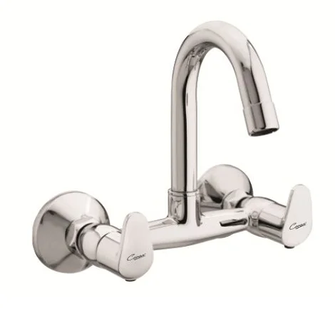 CORSA NANO series Sink mixer wall mount faucet Brass Chrome finish Quarter Turn foam flow for Basin kitchen and outdoor use