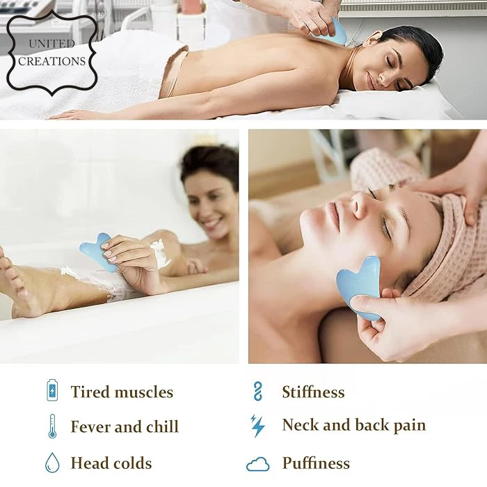 Wholesale natural stone head neck SPA massager jade facial massage roller and guasha set jade roller gua sha