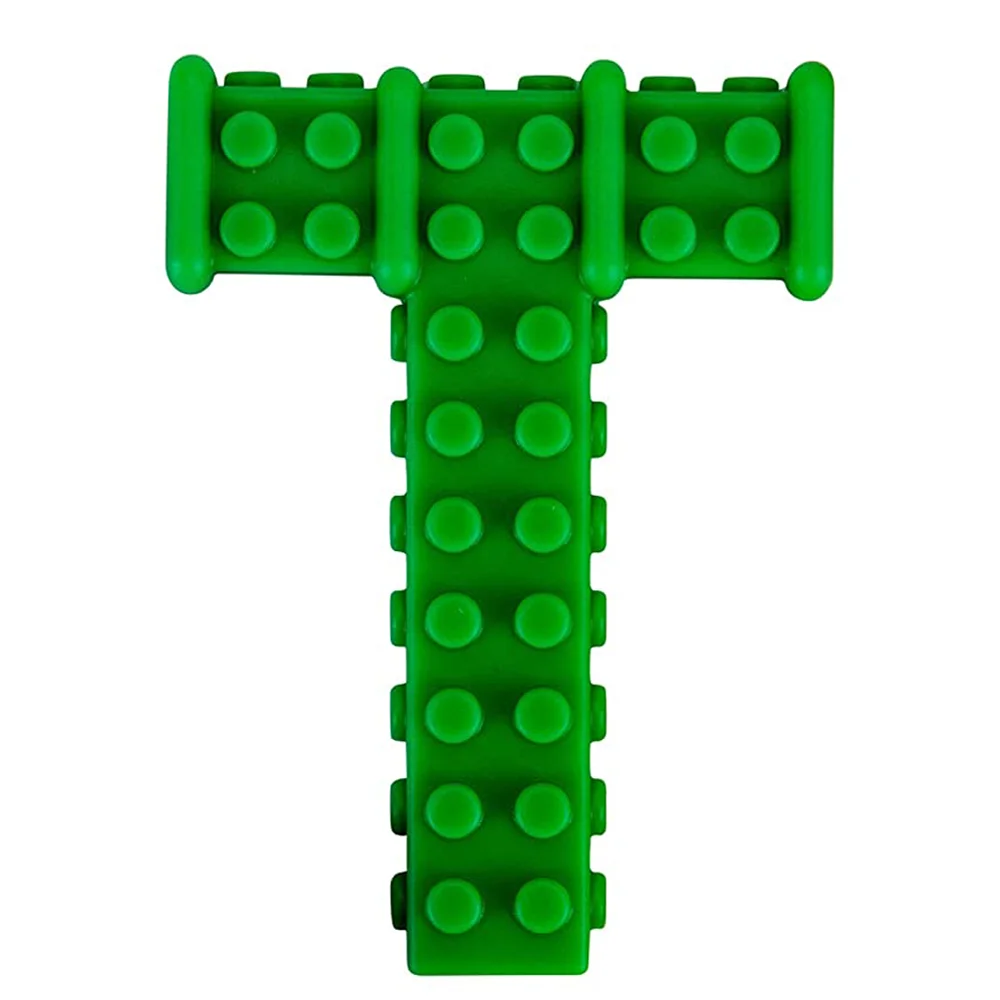 BPA FREE Washable safe Autism Teething Toys T shape Silicon Sensory Chewing Teething toy for Boys and Girls