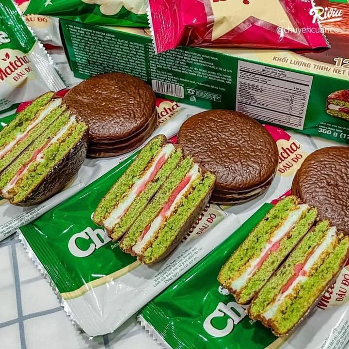 Vietnam High-Quality  Choco pie matcha red bean 360g / Wholesale  The Best Chocolate Pie