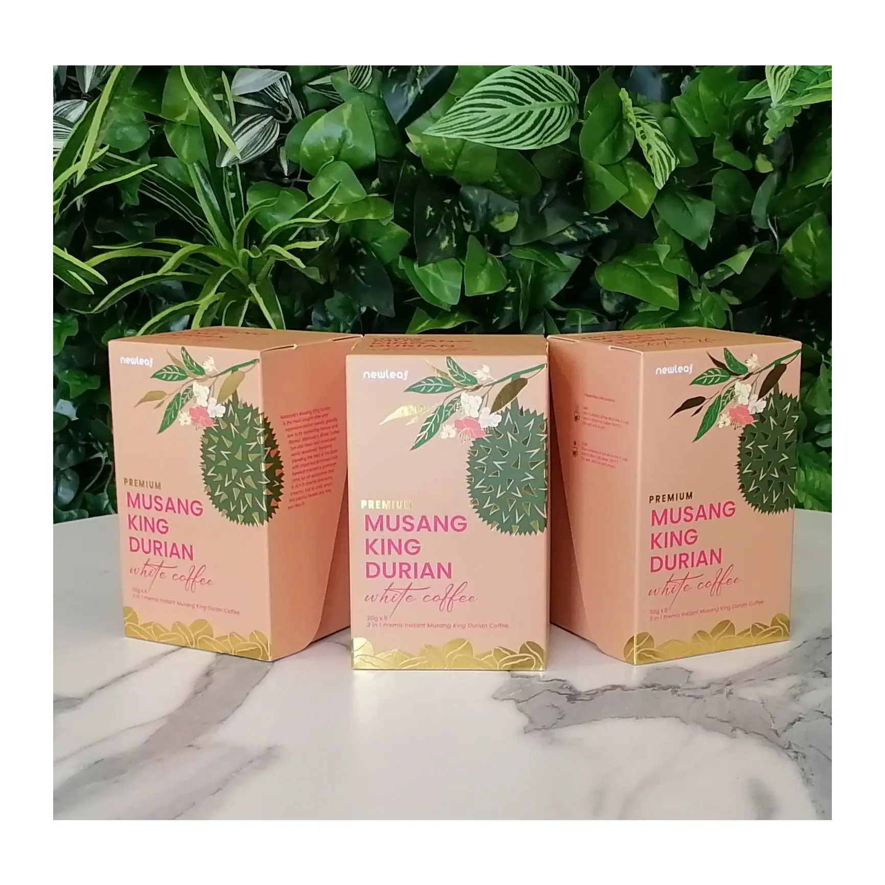 Белый кофе дуриан Newleaf Musang King | Быстрая продажа, аутентичный сладкий ароматический Премиум жареный Арабика робуста, белый кофе