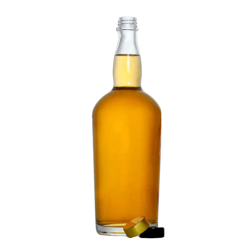 Wholesale Empty Vodka Bottle Customized Aluminum Cap 750ml Vodka Glass Bottle