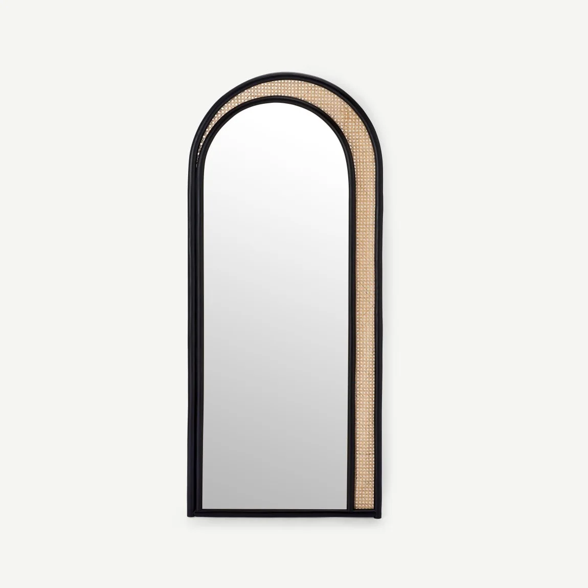 Black arched mirror floor natural full length mirrors