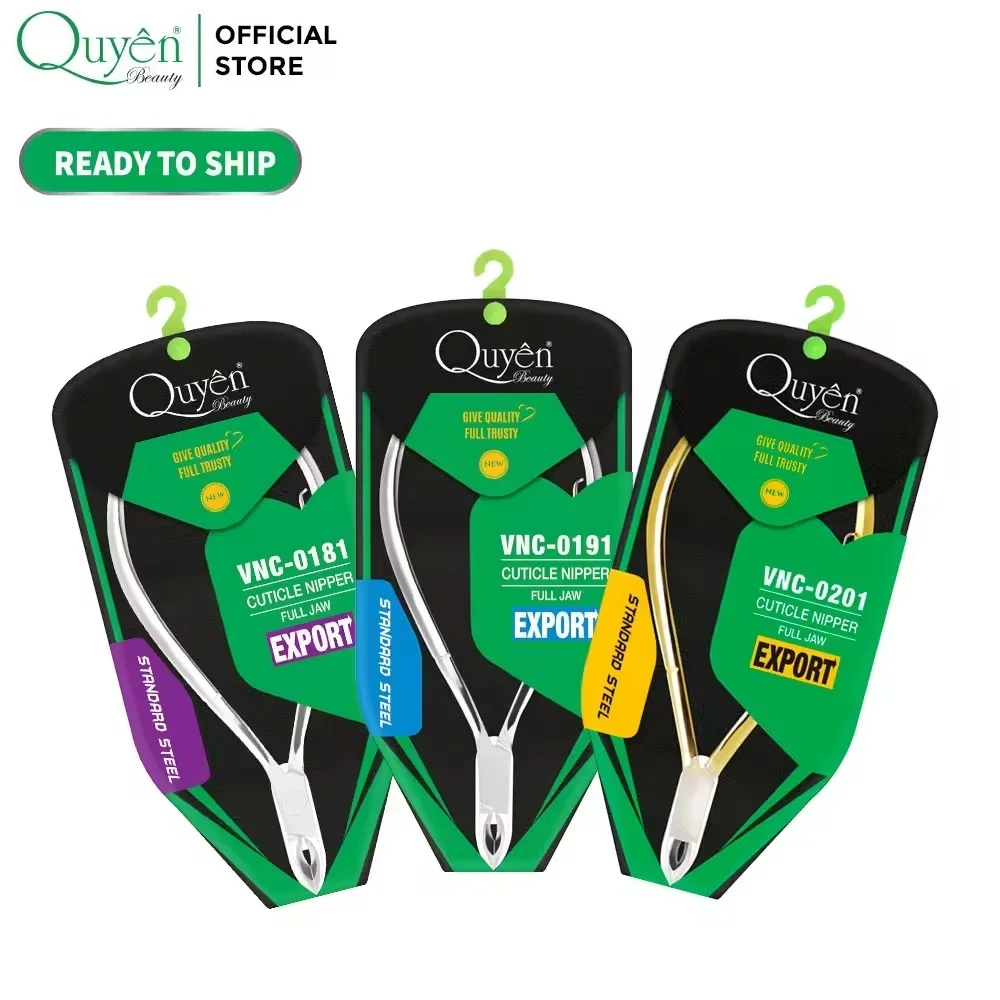 Stainless Steel Nippers Ready to ship Quyen Beauty Professional Cuticle Nipper Vietnam Toes Nail Non-slip Handle Precision Tip