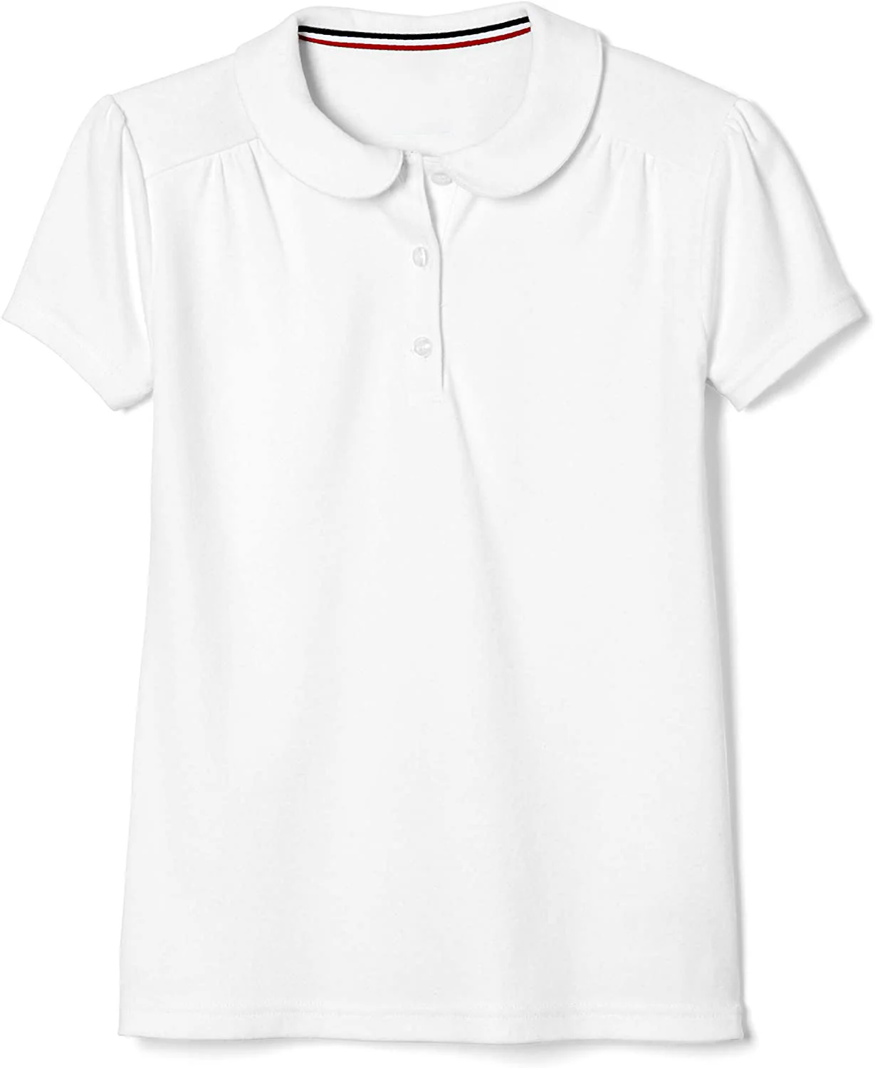 New 2022  Girl Organic wholesale  peter pan collar  short sleeve polo T Shirts Lightweight rapid -dry interlock tee Fs-0174