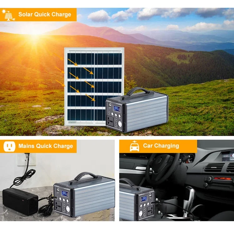Portable 146Wh Lithium Ion Solar Generator Power Station MPPT Controller 300W AC Output Outdoor Camping EU/US/AU Plug Home Use