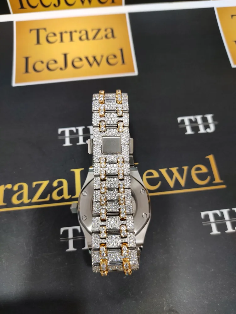 Best Price & Quality Automatic Movement Mechanical Custom Hand Made DEF VVS Moissanite Diamond Iced Out Hip Hop Watch For women