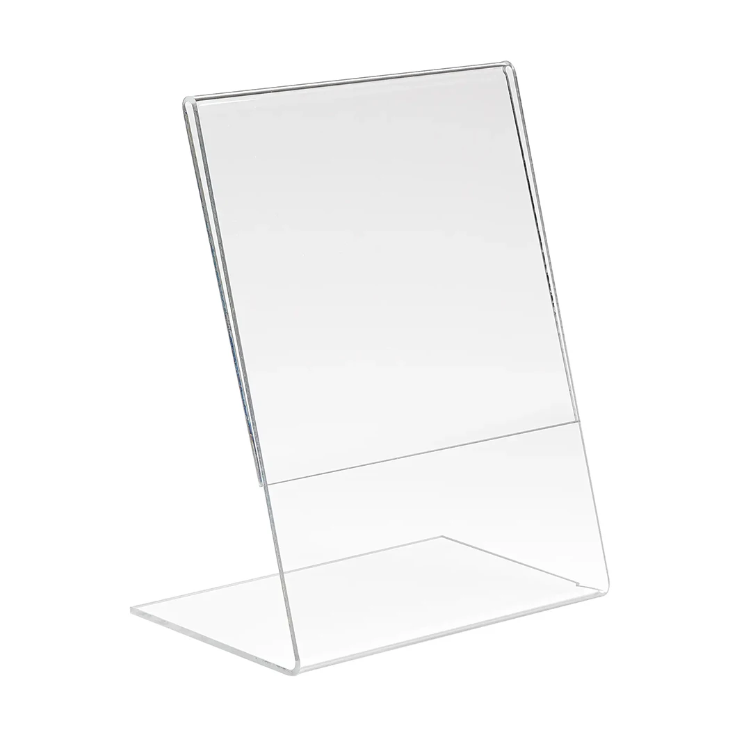 Factory Price A4 A5 A6 L-Shape Acrylic Display Holder Sign For Brand Advertising Sample