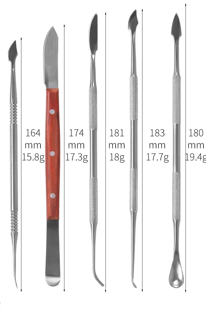 Wholesale  Dental Cement Lab Mixing Spatulas Wax Modeling Stainless Steel Instruments Double Ended Instrument for Mixing Cement
