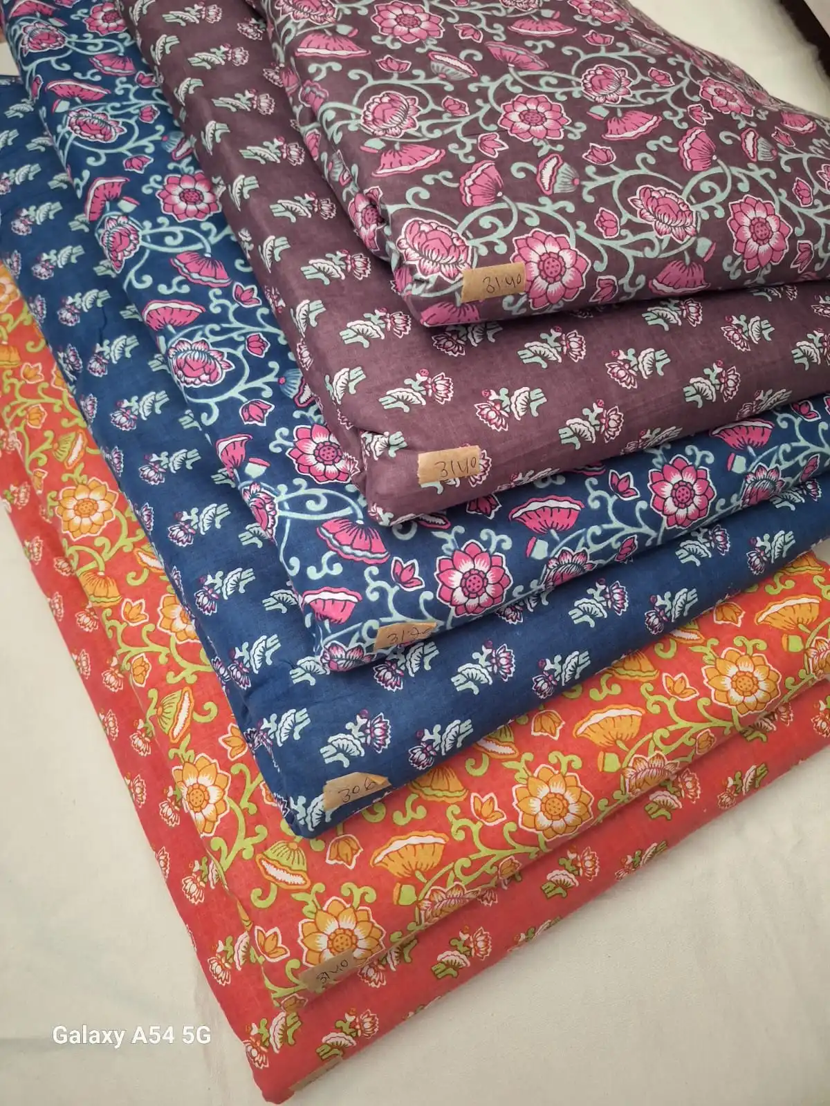 Hand Block Print Fabrics 100% Cotton Home Textile Fabric Indian Dress Making Fabric Handmade Running Material