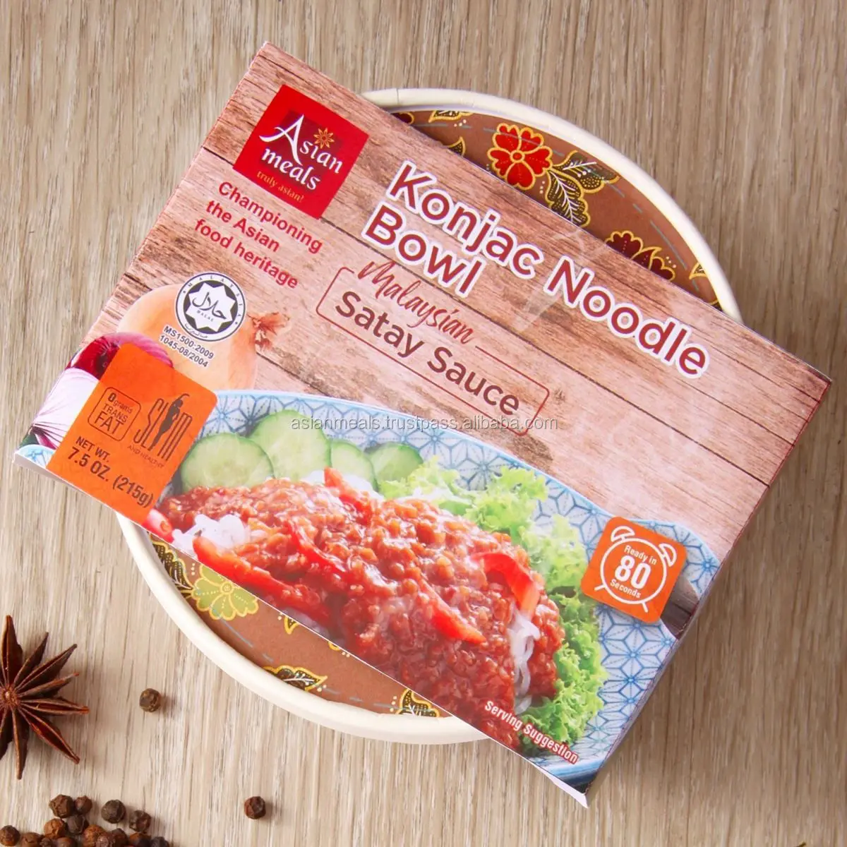 Fast Delivery Homemade Authentic Creamy  Vegan Friendly Satay Sauce Convenient Instants Konjac Noodle Pack Malaysia Manufacture