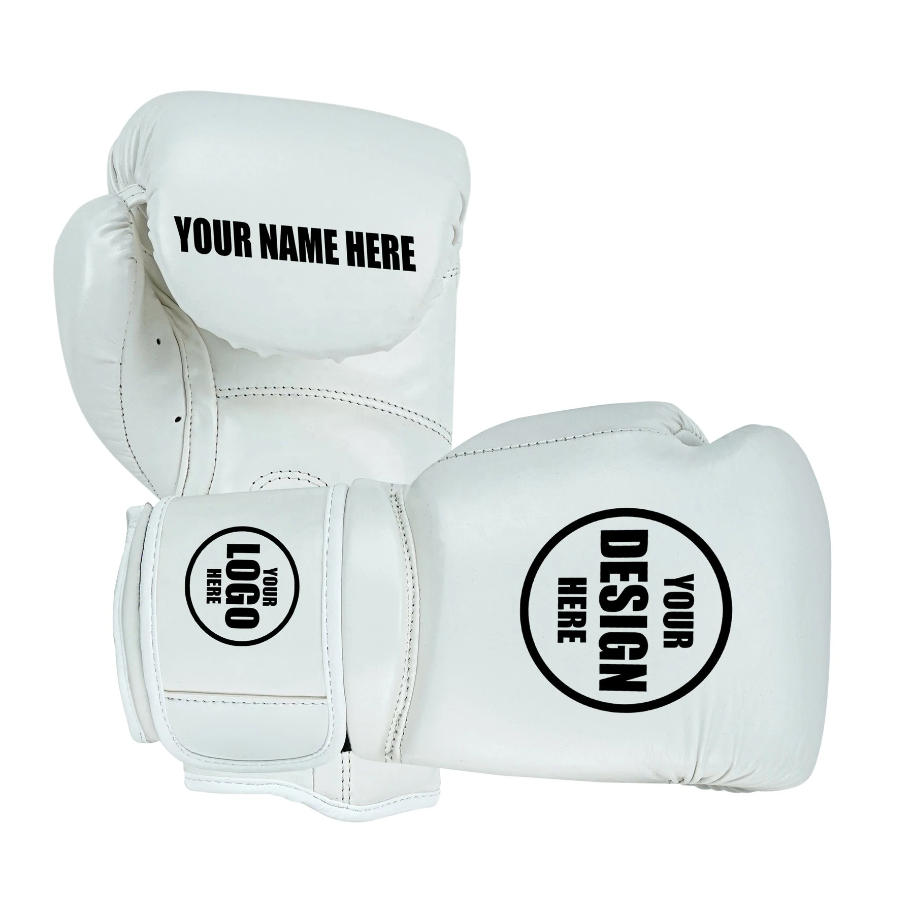 Wholesale Professional Fit Boxing Gloves Custom Logo Leather Muay Thai Training Punching Gloves Waterproof for Adults
