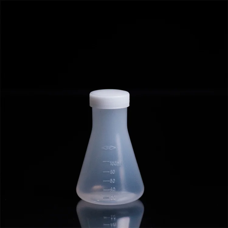 Narrow Neck 50ml 100ml 250ml 500ml 1000ml plastic Pp Erlenmeyer flask With lid