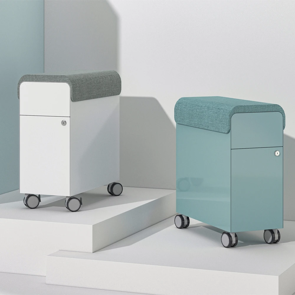 OMNI Sturdy Steel Pedestal Mobile Storage with Casters for Commercial Office