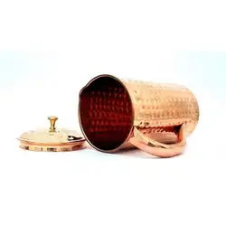 HOT SELLING HIGH QUALITY COPPER WATER JUG WITH HAMMERD DESIGN  DRINKING WARE MADE  BY  IMPERIAL CRAFT