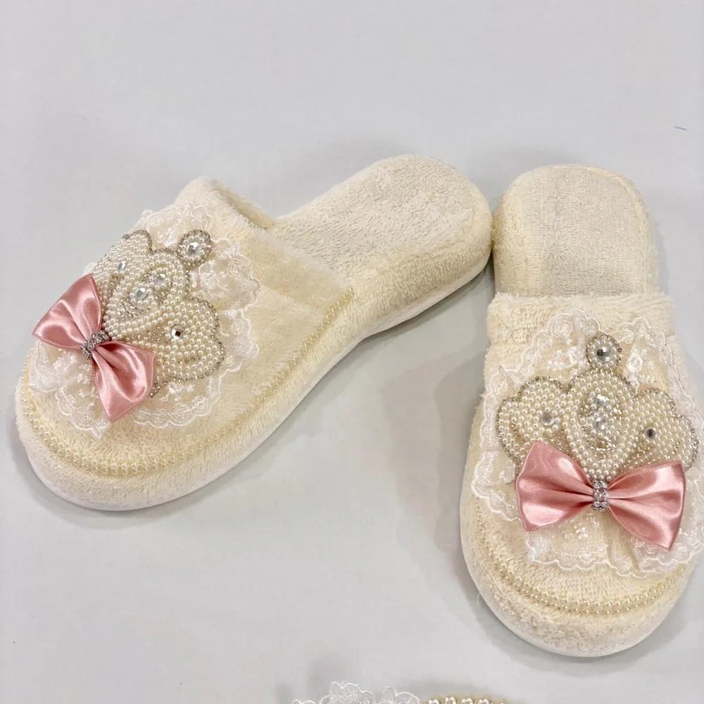 Wholesale Custom Women Slippers High Quality Modern Luxury Lace Woman Slipper Mother Set Pregnant Slipper For Woman