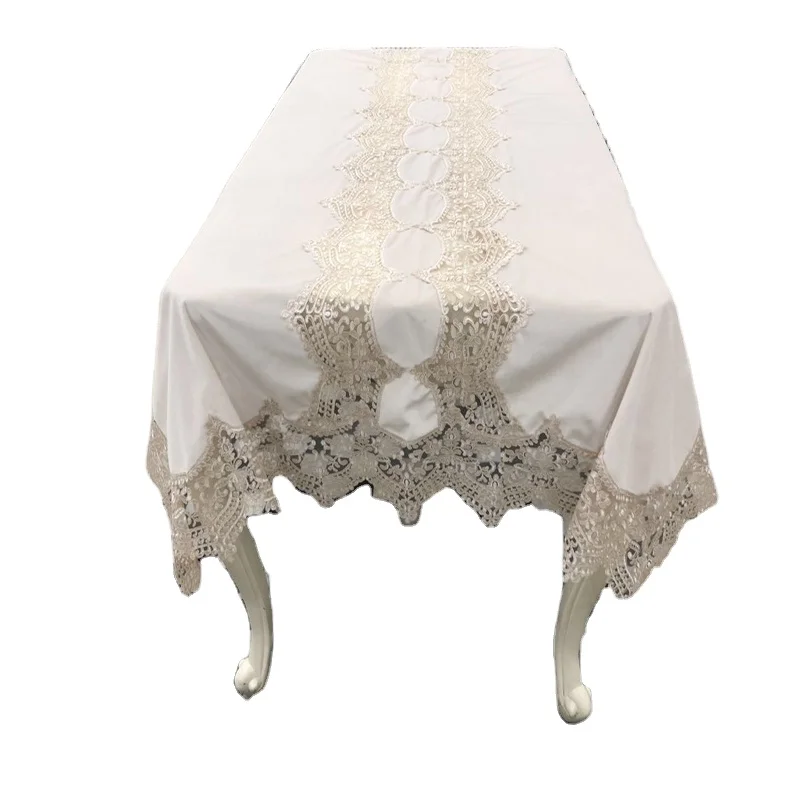 Handmade Velvet Christmas Table Cloth Lace Embroidered Napkin Rectangle Home Weddings Parties Banquets Outdoor Branded