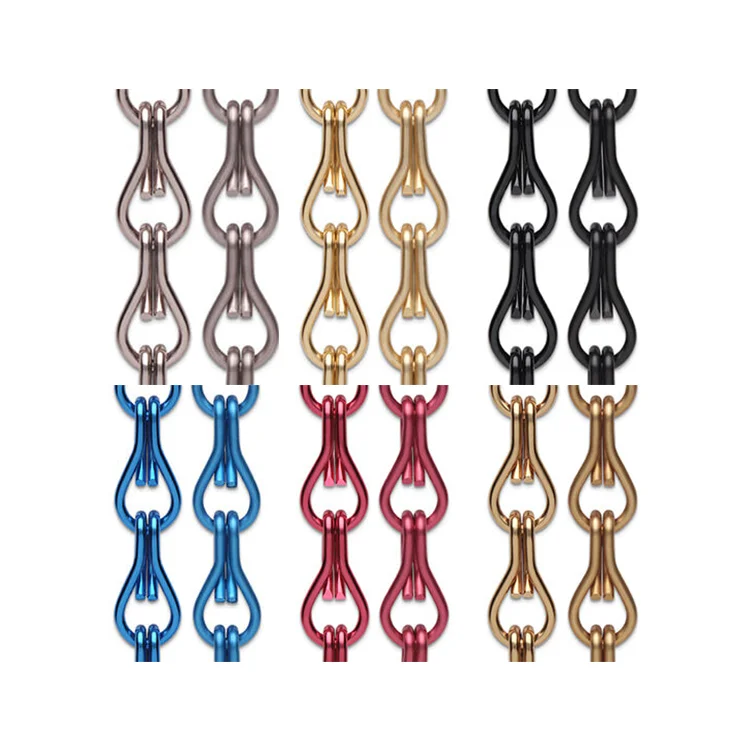 Popular beautiful decorative wire mesh stainless steel woven chain link ring wire mesh aluminum alloy screen for curtain wall