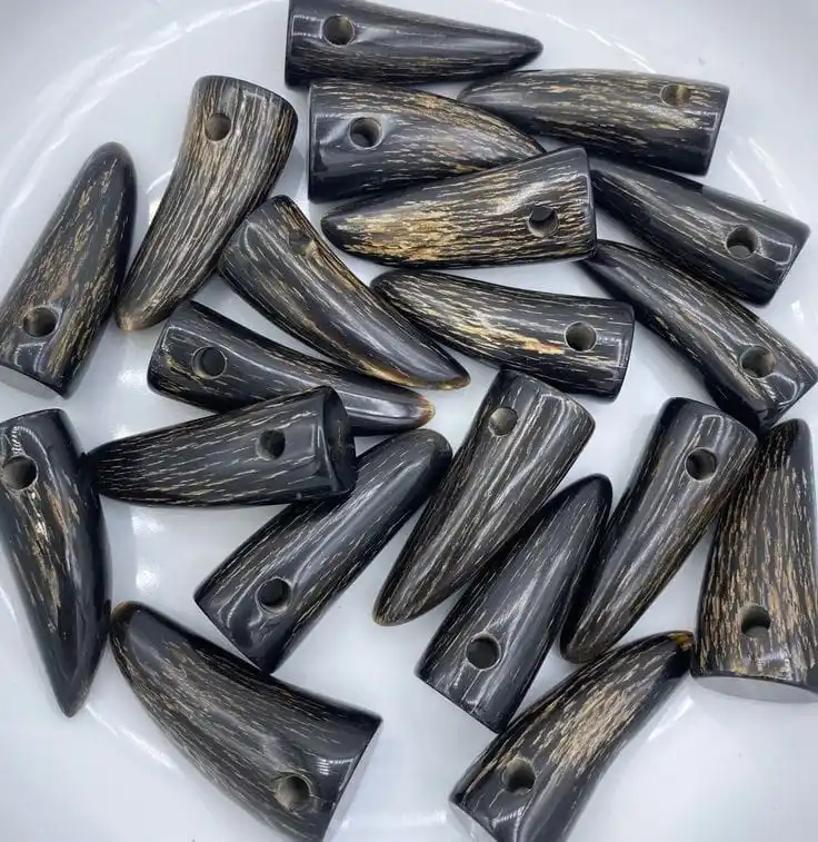 Real Buffalo Horn Toggle Button Genuine Horn Buttons Wholesale Cheapest Toggles Button For Jeans Coat Top Quality