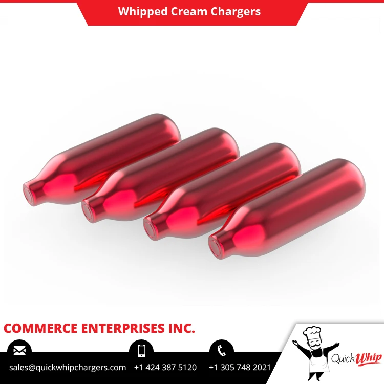 Excellent Quality Bulk Selling 9g Quickwhip Professional Whipped Cream Chargers Carbon Steel Metal Type Cylinder at Low Price