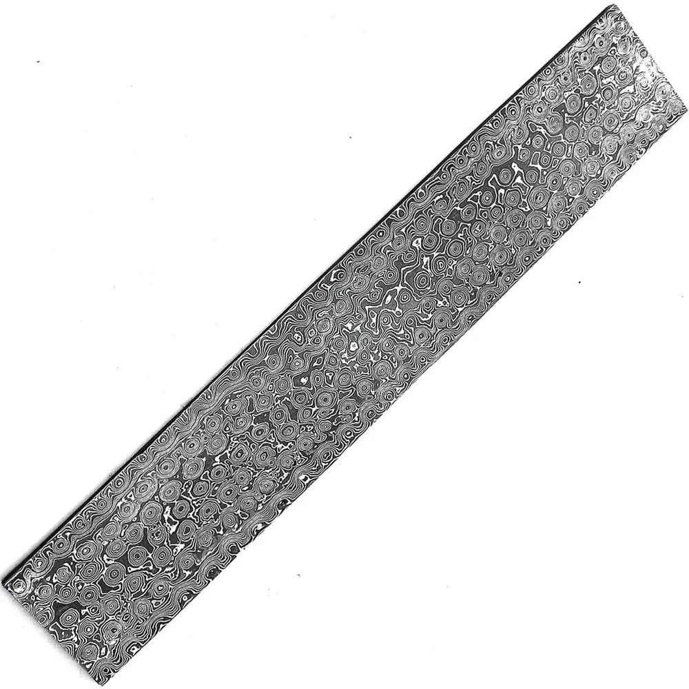 Damascus steel billet blank for knives making Damascus steel with Rain Drop Pattern