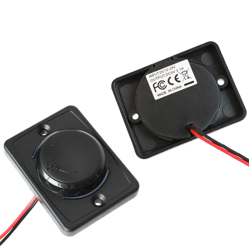 Automotive RV RZR ATV Bus Truck Marine Boat 2 Port usb plug 1a 2.1a with Blue LED 12V USB Charger Socket