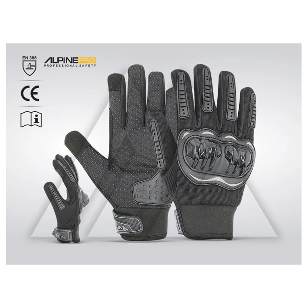 Oil Resistant Anti Shock Mechanical Gloves Mechanical Work Cut Resistant TPR Impact Oil Proof Hand Rubber Anti Cut For Adults