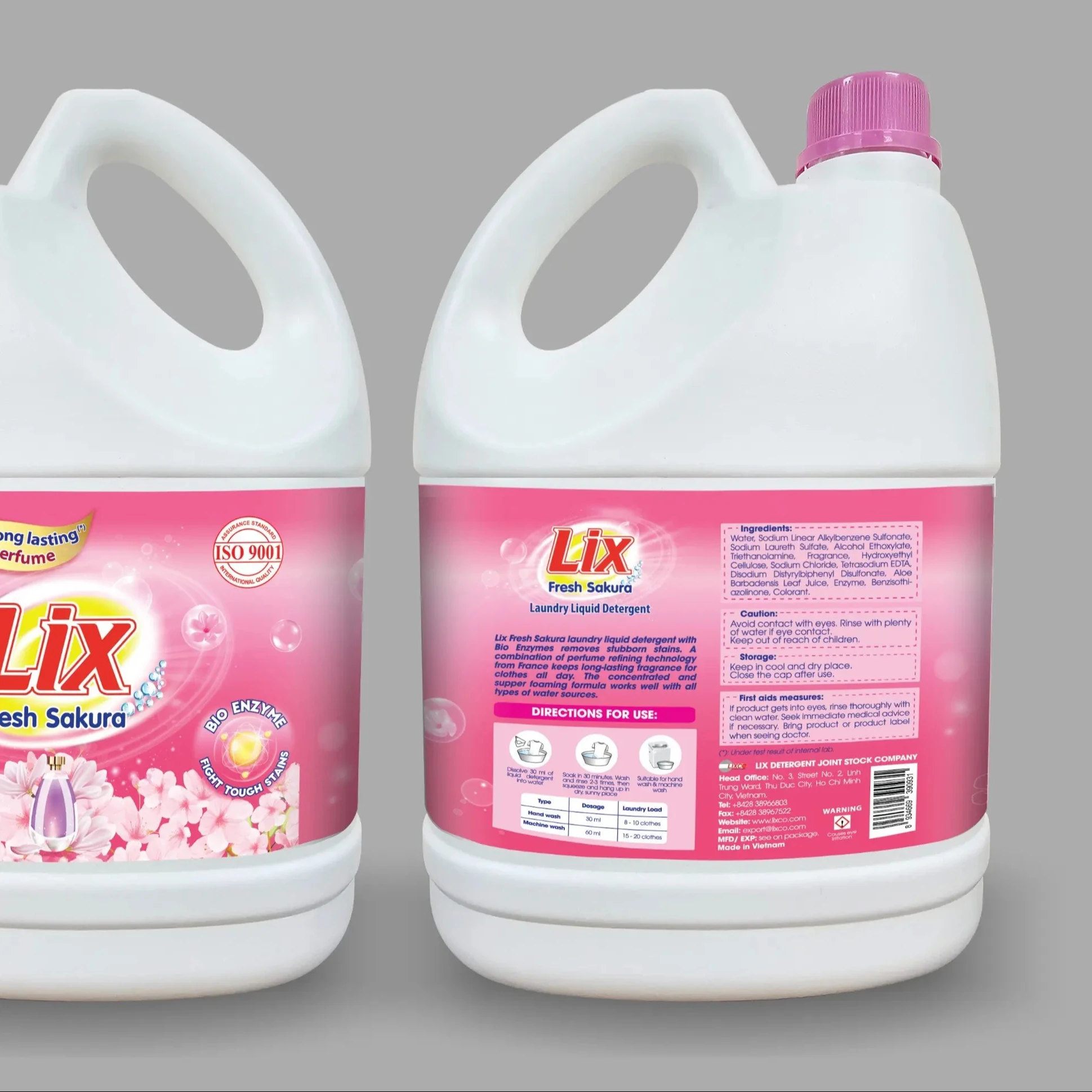 LIX 3KG PINK SAKURA/  SAKURA LAUNDRY DETERGENT/ OEM LAUNDRY LIQUID DETERGENT