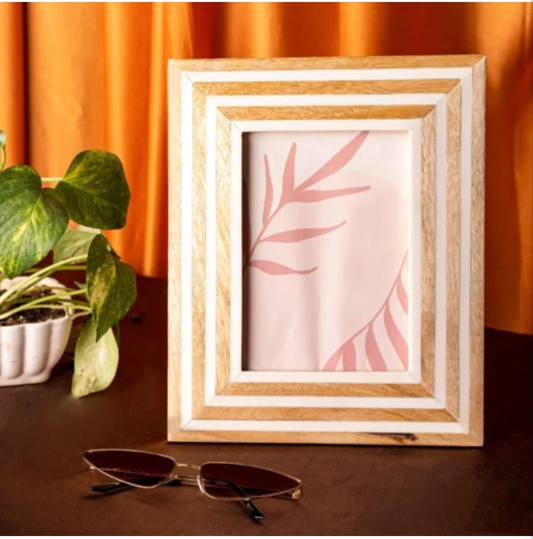 Unique Handmade Picture Frame with Wood Resin Inlay Christmas Gifts Product Wholesaler India