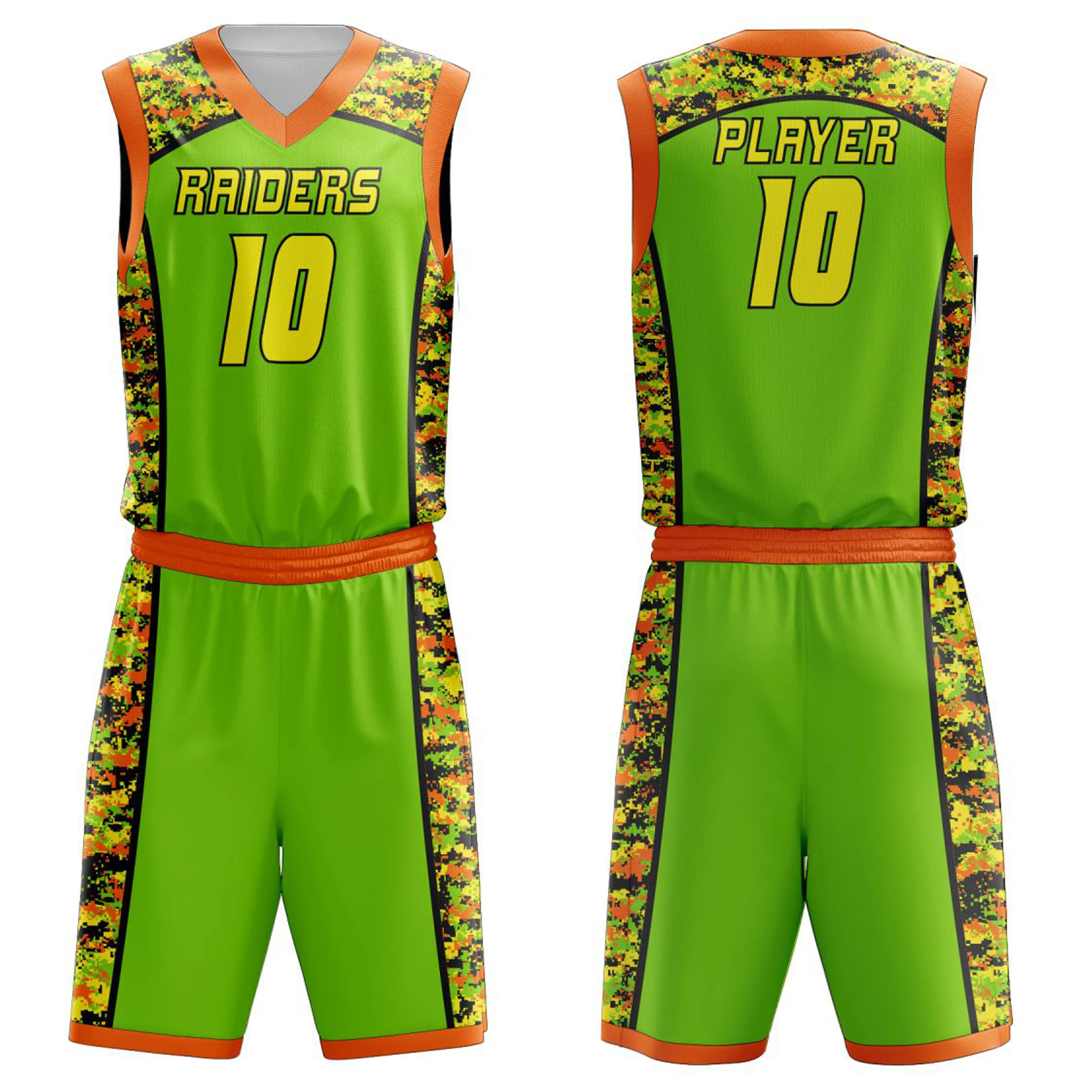 Men Professional Breathable Latest Custom Basketball Jersey and Shorts Set Cheap Reversible Sublimation Best Basketball Set