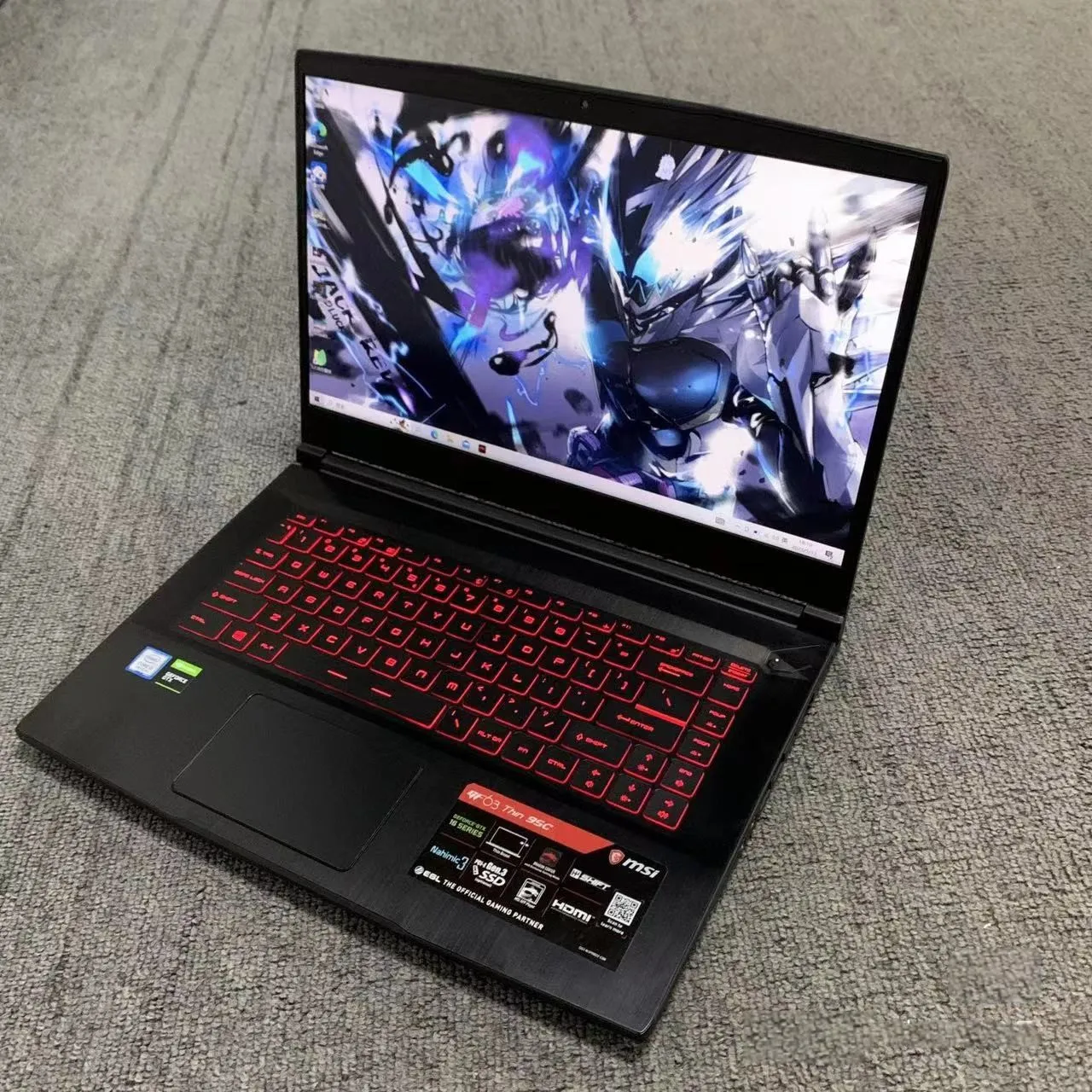 M-S-I GF65 15.6 inch thin and light narrow bezel gaming laptop i5-10750H 16G 512G RTX3060 IPS screen 144Hz used laptop