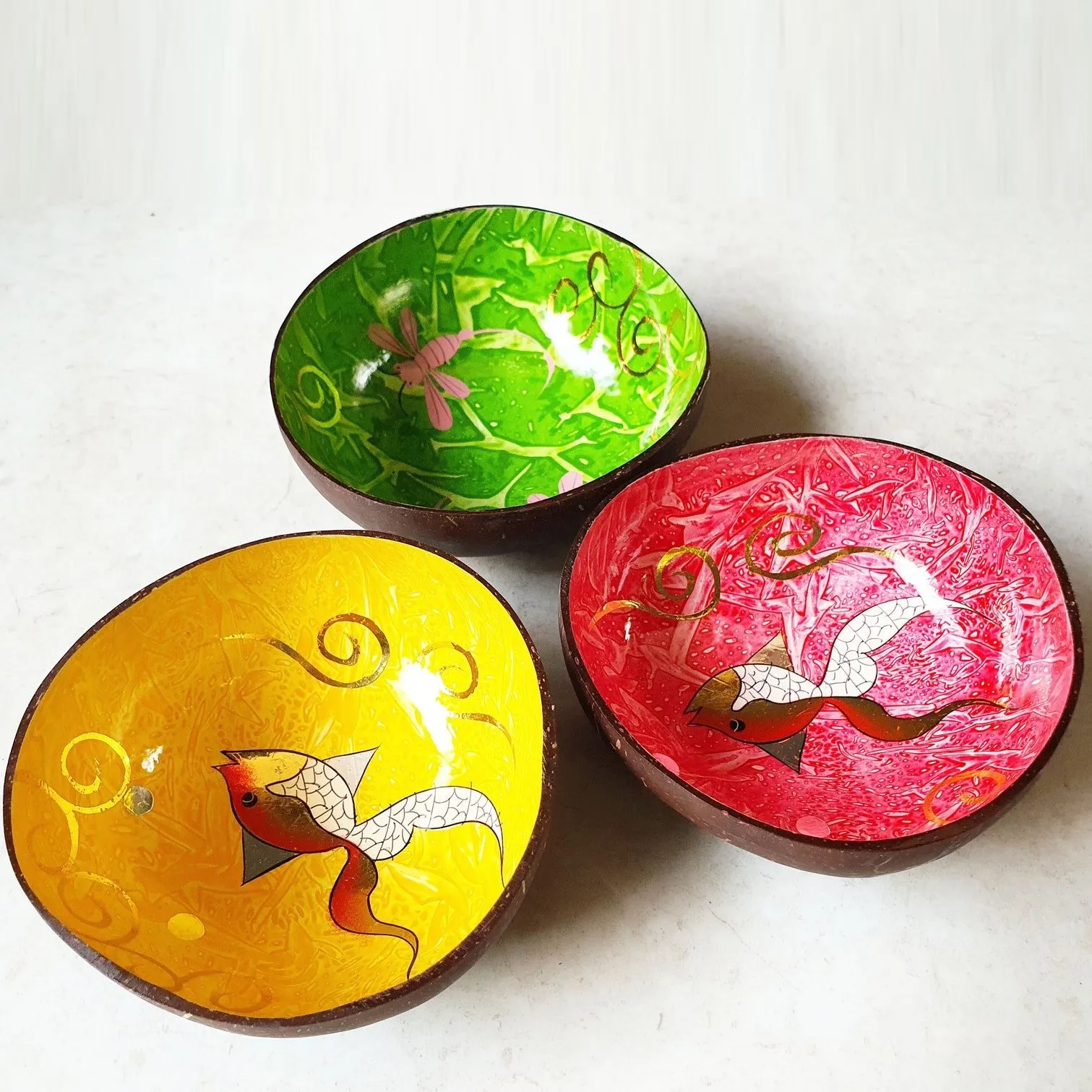 Vietnam lacquerware handmade painted lacquer decorative bowls cheap price lacquered bowl ready to ship