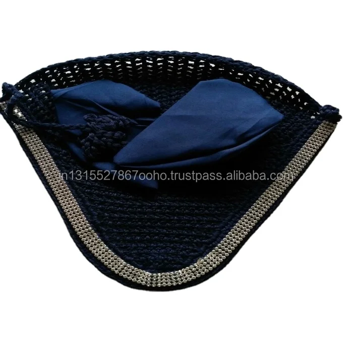 Designer with Logo Ear Bonnet Wholesale Products Equestrian Horse Fly Veil Equipment For Horse Ear Bonnet