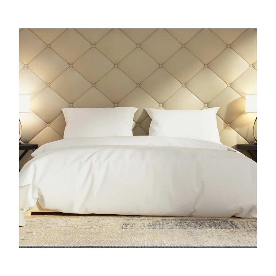 Top trending best selling manufactured design 100% Cotton Bedding Set Satin Fabric white bed sheet