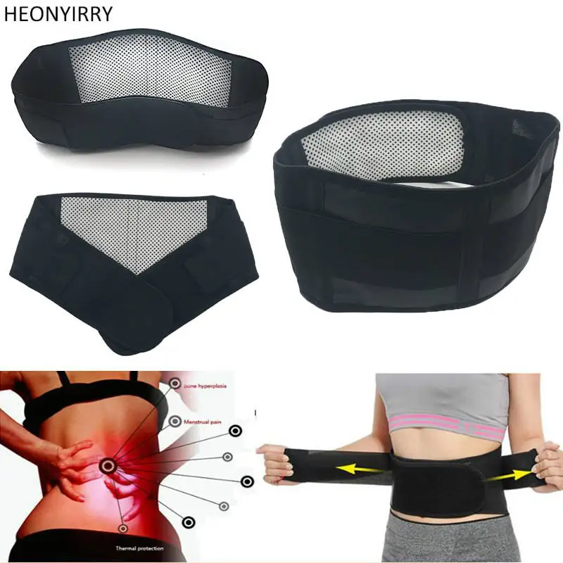 Therapy Medical Waist Lumbar Support Back Brace Stone Magnet Magnetic Tourmaline Belt
