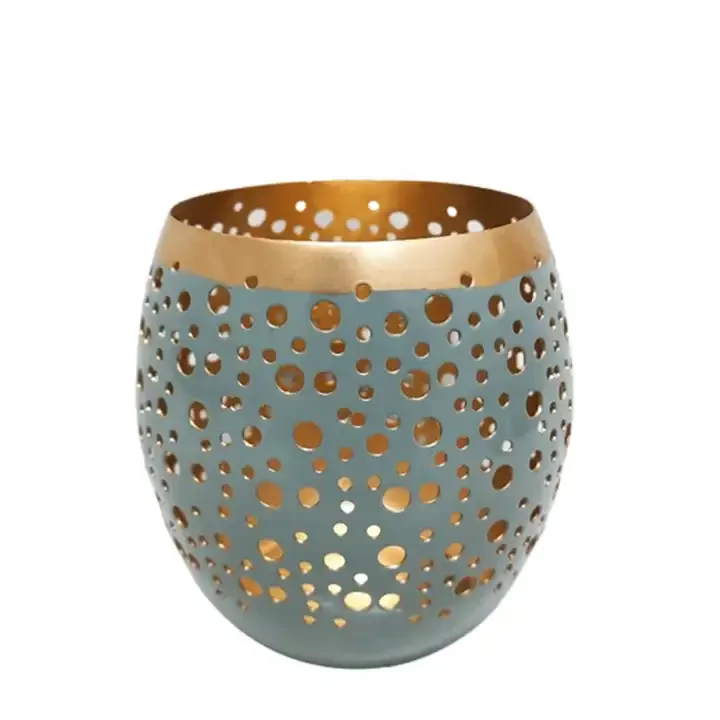 Floor Stand Tealight Holder Candle Votives In Round Shape Metal Lantern Latest New Candle Votive Tea light Holder For Lighting