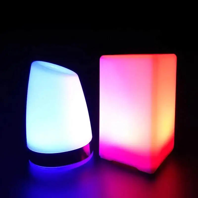 Portable USB Rechargeable Touch Dimming LED Colorful Table Lamp For Desk Bedside Holiday Christmas Gift Party Ambient