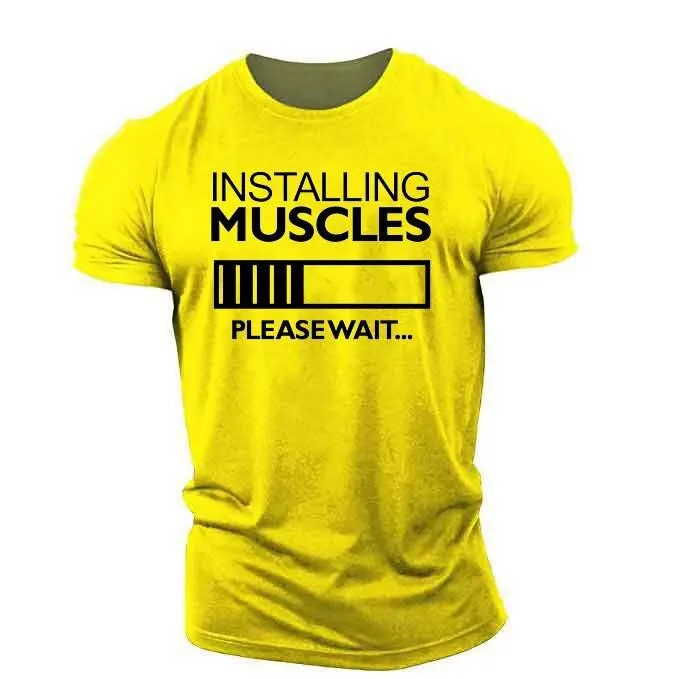 Printed Men Gym T shirt 100% Cotton In Best Quality Pakistan Made