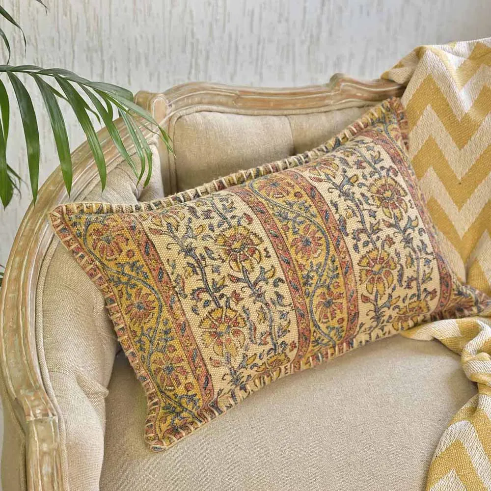 High Quality Decorative Pillowcase Luxury Living Room Cushions Wholesale 16x24 Pillow Covers Indian Block Print Lumbar Pillow