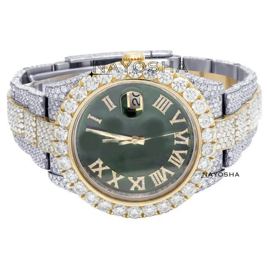 New Arrival 2024 Certified VVS GRA Hip Hop Full Moissanite Diamond Customize Case Brand Iced Out High Quality Luxury Wrist Watch