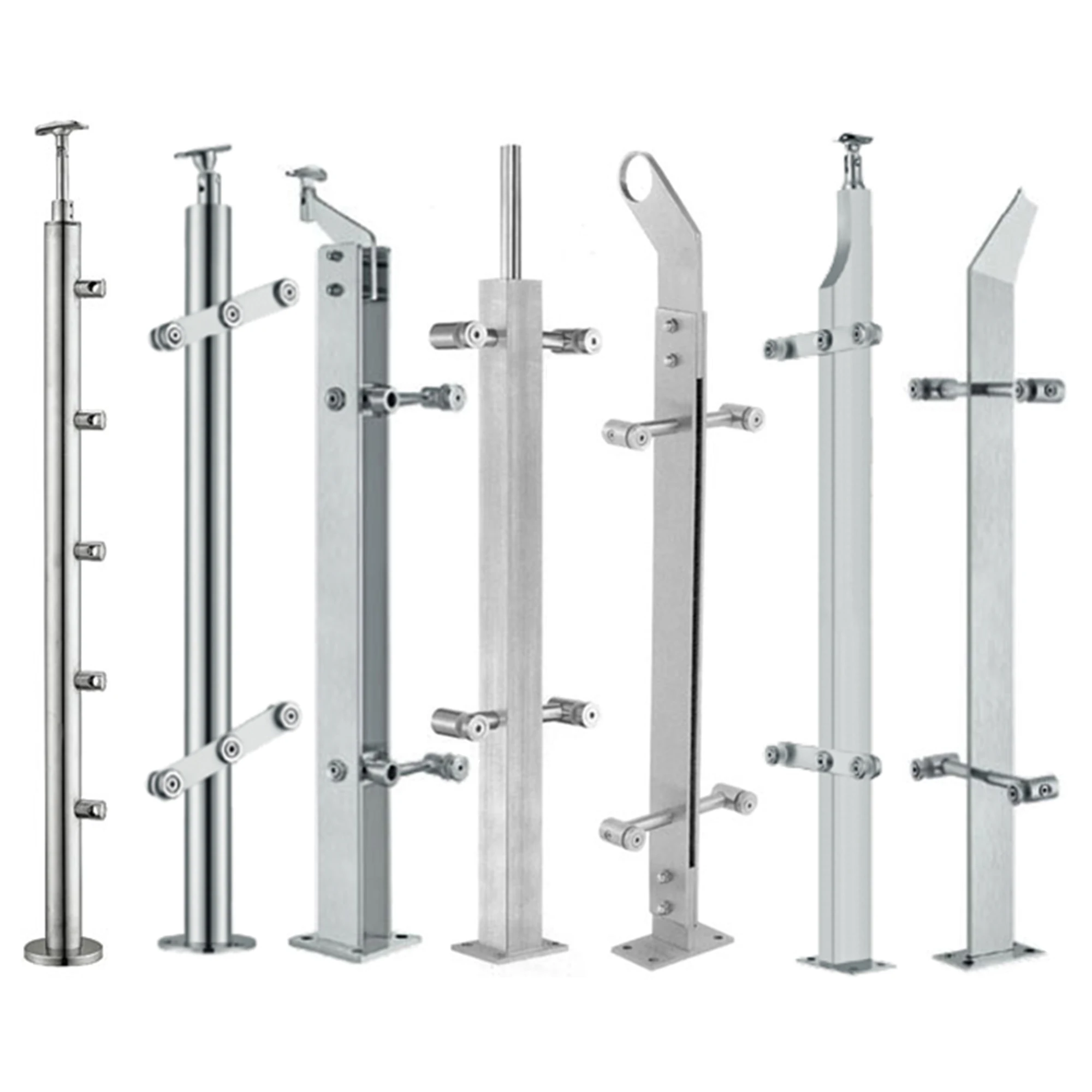 Custom Outdoor Balustrades Balcony Stainless Steel 304 SUS 316 Glass Stair Railing System