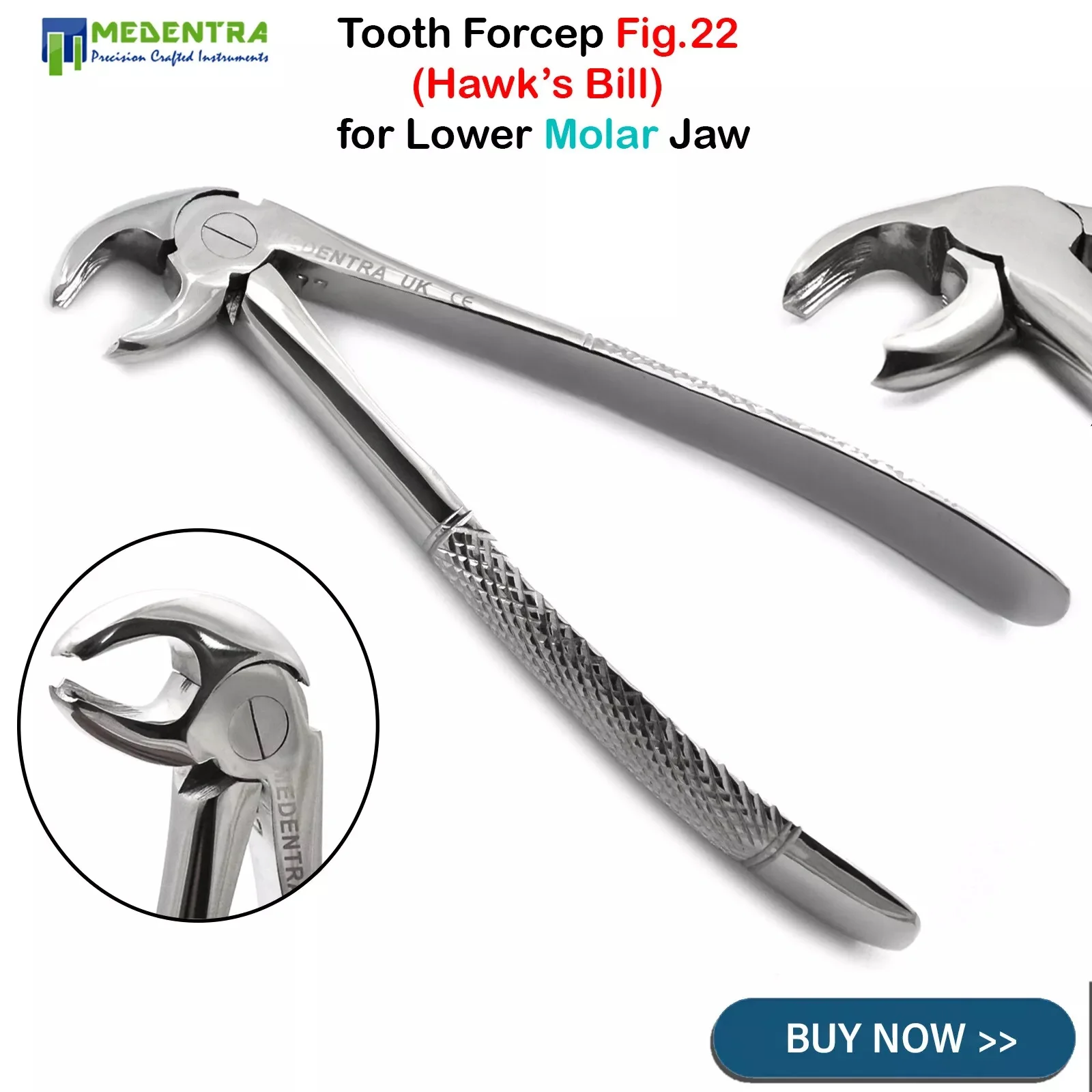 Affordable Dental Tooth Forceps Molar Forceps Tooth Root Extraction Pliers Stainless Steel Forceps Fig.79 & Fig.22 Set 2Pcs