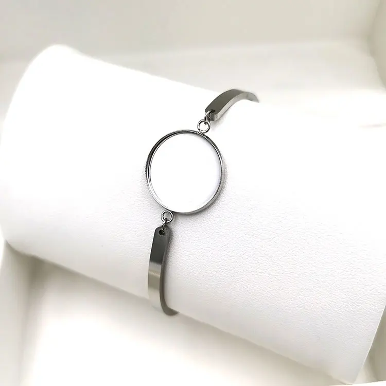 Wholesale Stainless Steel Metal Heat Transfer Sublimation Jewelry Blanks Bracelet