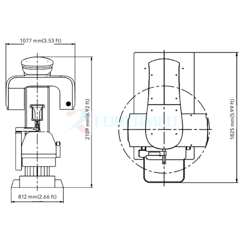All in 1 Profession Dental CBCT Low Dose 3D CBCT Dental X Ray Super Large FOV 23x18cm Ceph Pan CBCT and Panorama