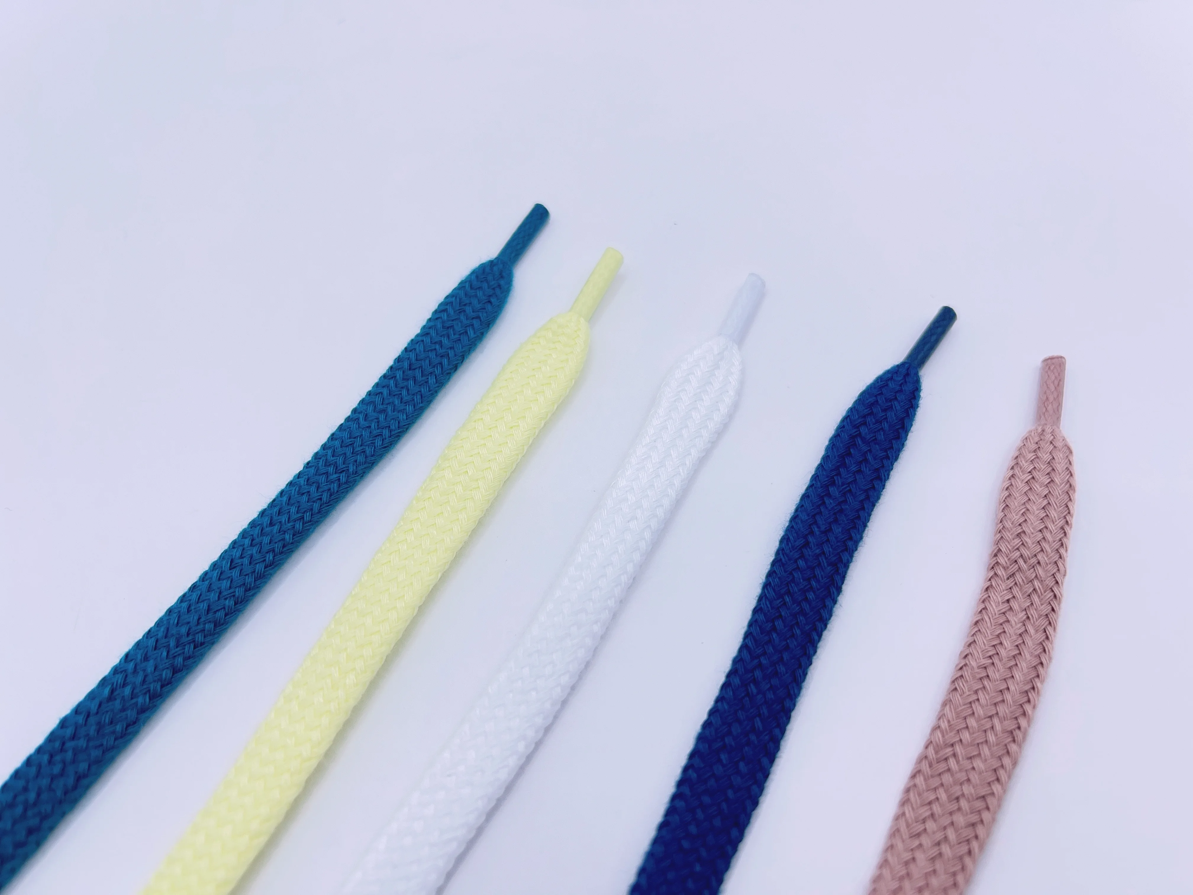 Flat Polyester Cord Trouser Rope 120cm Plastic tips Polyester/nylon/cotton Rope
